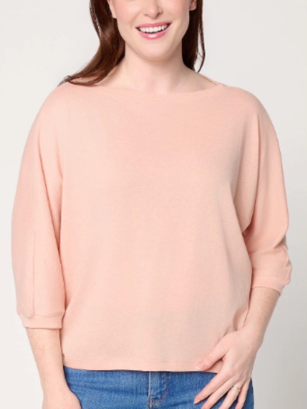 Barefoot Dreams Malibu Collection Slub Jersey Dolman Tee, Sz L a72049